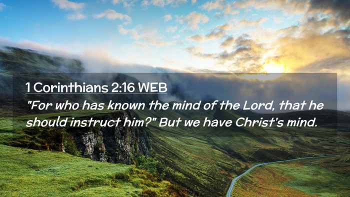 Picture 02 - 1 Corinthians 2:16 WEB Desktop Wallpaper - 