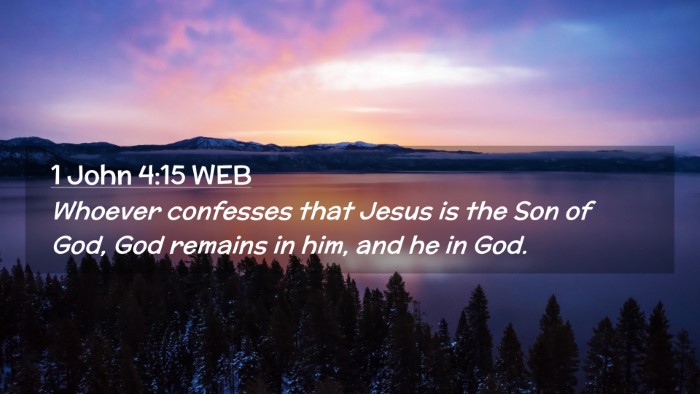 Picture 02 - 1 John 4:15 WEB Desktop Wallpaper - Whoever confesses that Jesus is the Son of God, - Desktop Bible Verse Wallpaper