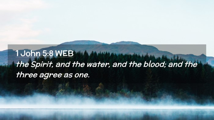 Picture 02 - 1 John 5:8 WEB Desktop Wallpaper - the Spirit, and the water, and the blood; and the - Desktop Bible Verse Wallpaper