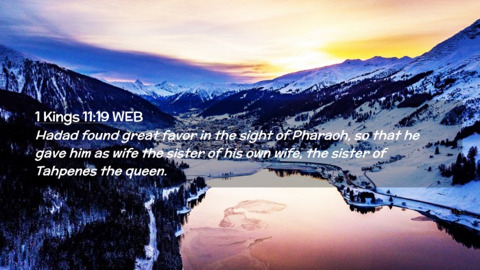 Picture 02 - 1 Kings 11:19 WEB Desktop Wallpaper - Hadad found great favor in the sight of Pharaoh, - Desktop Bible Verse Wallpaper