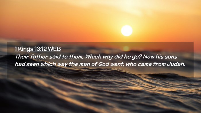 Picture 02 - 1 Kings 13:12 WEB Desktop Wallpaper - Their father said to them, Which way did he go? - Desktop Bible Verse Wallpaper
