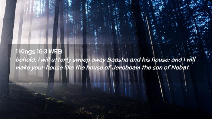 Picture 02 - 1 Kings 16:3 WEB Desktop Wallpaper - behold, I will utterly sweep away Baasha and his - Desktop Bible Verse Wallpaper