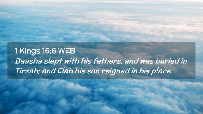 Picture 02 - 1 Kings 16:6 WEB Desktop Wallpaper - Baasha slept with his fathers, and was buried in - Desktop Bible Verse Wallpaper
