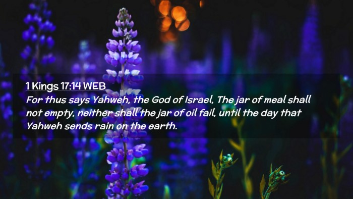 Picture 02 - 1 Kings 17:14 WEB Desktop Wallpaper - For thus says Yahweh, the God of Israel, The jar - Desktop Bible Verse Wallpaper