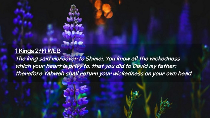 Picture 02 - 1 Kings 2:44 WEB Desktop Wallpaper - The king said moreover to Shimei, You know all - Desktop Bible Verse Wallpaper