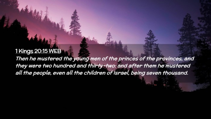 Picture 02 - 1 Kings 20:15 WEB Desktop Wallpaper - Then he mustered the young men of the princes of - Desktop Bible Verse Wallpaper