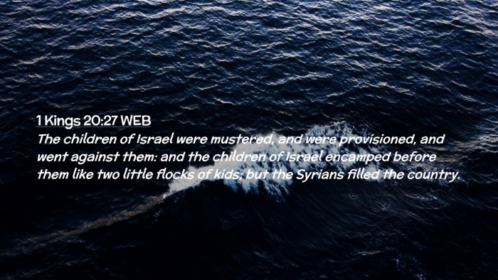 Picture 02 - 1 Kings 20:27 WEB Desktop Wallpaper - The children of Israel were mustered, and were - Desktop Bible Verse Wallpaper