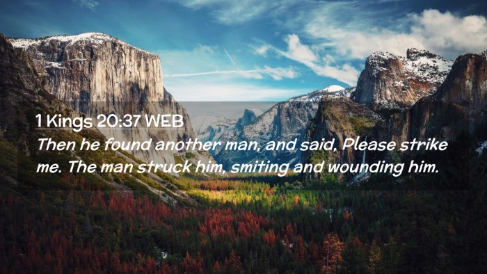 Picture 02 - 1 Kings 20:37 WEB Desktop Wallpaper - Then he found another man, and said, Please - Desktop Bible Verse Wallpaper