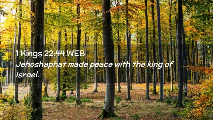 Picture 02 - 1 Kings 22:44 WEB Desktop Wallpaper - Jehoshaphat made peace with the king of - Desktop Bible Verse Wallpaper