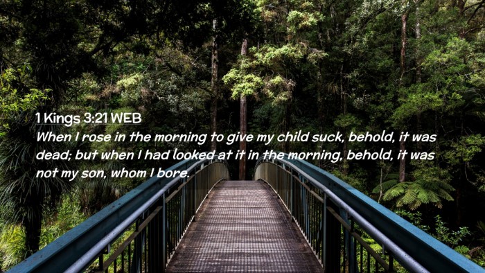 Picture 02 - 1 Kings 3:21 WEB Desktop Wallpaper - When I rose in the morning to give my child suck, - Desktop Bible Verse Wallpaper