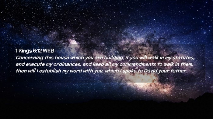Picture 02 - 1 Kings 6:12 WEB Desktop Wallpaper - Concerning this house which you are building, if - Desktop Bible Verse Wallpaper
