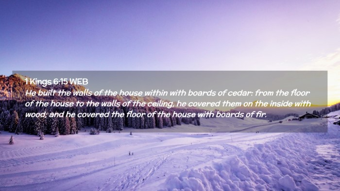 Picture 02 - 1 Kings 6:15 WEB Desktop Wallpaper - He built the walls of the house within with - Desktop Bible Verse Wallpaper