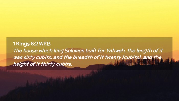 Picture 02 - 1 Kings 6:2 WEB Desktop Wallpaper - The house which king Solomon built for Yahweh, - Desktop Bible Verse Wallpaper