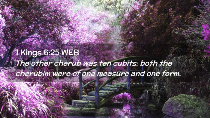 Picture 02 - 1 Kings 6:25 WEB Desktop Wallpaper - The other cherub was ten cubits: both the - Desktop Bible Verse Wallpaper