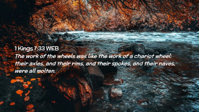 Picture 02 - 1 Kings 7:33 WEB Desktop Wallpaper - The work of the wheels was like the work of a - Desktop Bible Verse Wallpaper