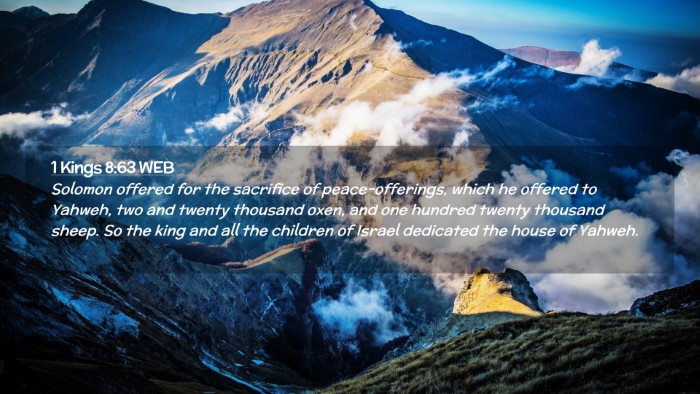 Picture 02 - 1 Kings 8:63 WEB Desktop Wallpaper - Solomon offered for the sacrifice of - Desktop Bible Verse Wallpaper