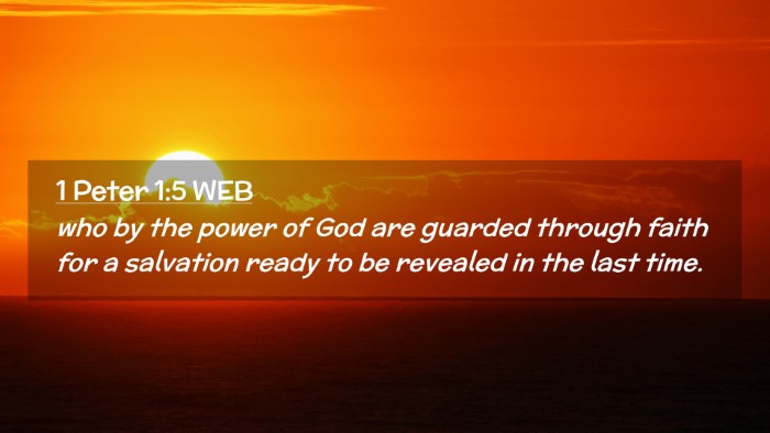 Picture 02 - 1 Peter 1:5 WEB Desktop Wallpaper - who by the power of God are guarded through faith - Desktop Bible Verse Wallpaper