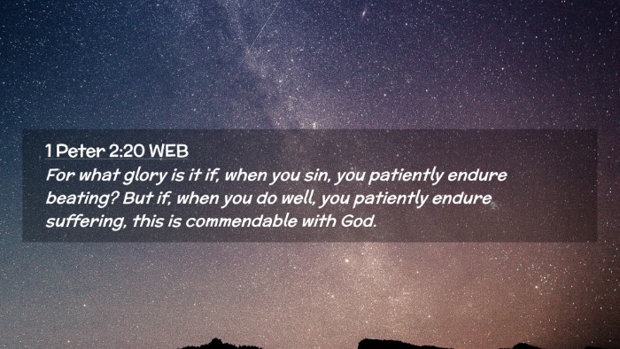 Picture 02 - 1 Peter 2:20 WEB Desktop Wallpaper - For what glory is it if, when you sin, you - Desktop Bible Verse Wallpaper