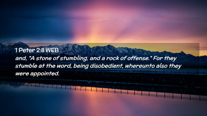 Picture 02 - 1 Peter 2:8 WEB Desktop Wallpaper - and, 