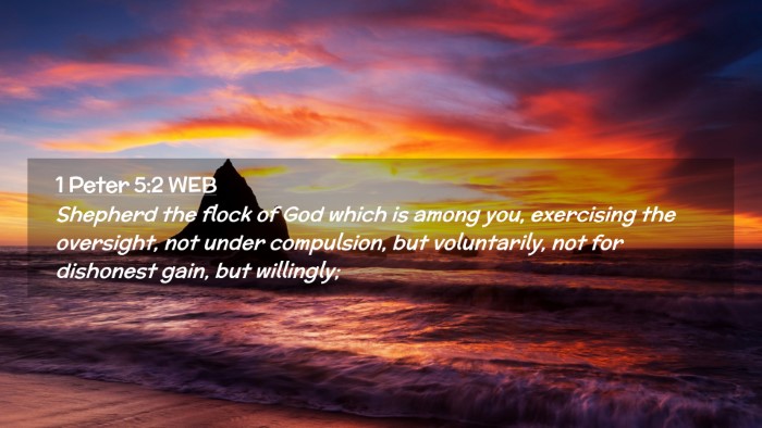 Picture 02 - 1 Peter 5:2 WEB Desktop Wallpaper - Shepherd the flock of God which is among you, - Desktop Bible Verse Wallpaper