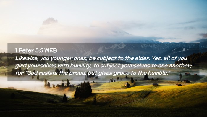 Picture 02 - 1 Peter 5:5 WEB Desktop Wallpaper - Likewise, you younger ones, be subject to the - Desktop Bible Verse Wallpaper