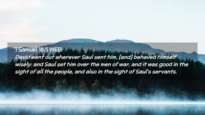 Picture 02 - 1 Samuel 18:5 WEB Desktop Wallpaper - David went out wherever Saul sent him, [and] - Desktop Bible Verse Wallpaper