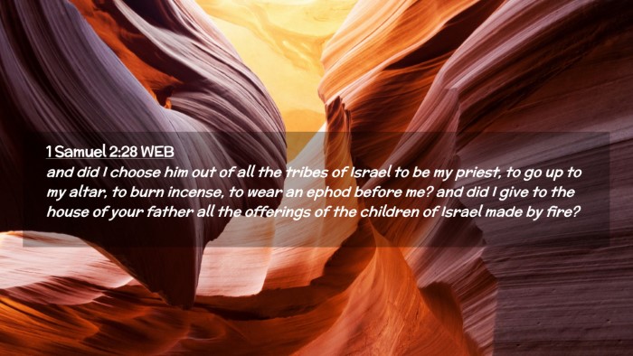 Picture 02 - 1 Samuel 2:28 WEB Desktop Wallpaper - and did I choose him out of all the tribes of - Desktop Bible Verse Wallpaper