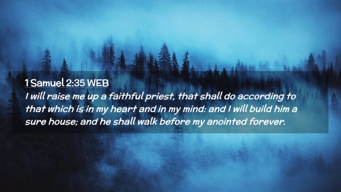 Picture 02 - 1 Samuel 2:35 WEB Desktop Wallpaper - I will raise me up a faithful priest, that shall - Desktop Bible Verse Wallpaper