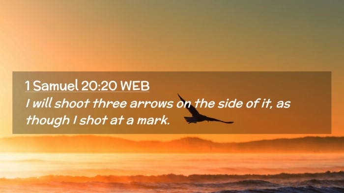 Picture 02 - 1 Samuel 20:20 WEB Desktop Wallpaper - I will shoot three arrows on the side of it, as - Desktop Bible Verse Wallpaper