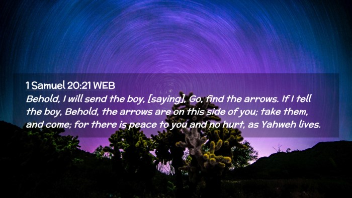 Picture 02 - 1 Samuel 20:21 WEB Desktop Wallpaper - Behold, I will send the boy, [saying], Go, find - Desktop Bible Verse Wallpaper