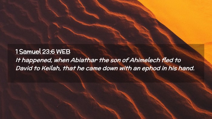Picture 02 - 1 Samuel 23:6 WEB Desktop Wallpaper - It happened, when Abiathar the son of Ahimelech - Desktop Bible Verse Wallpaper