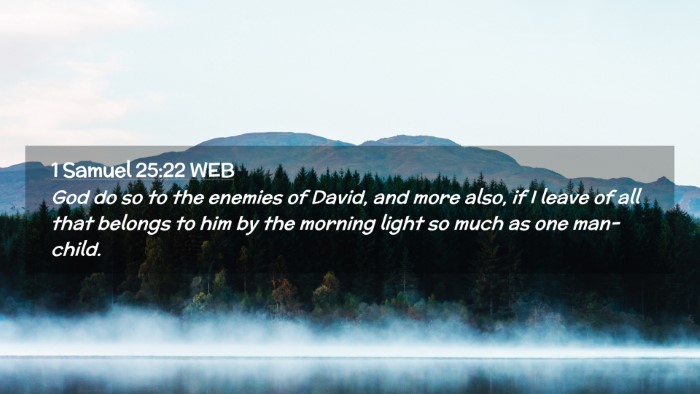 Picture 02 - 1 Samuel 25:22 WEB Desktop Wallpaper - God do so to the enemies of David, and more also, - Desktop Bible Verse Wallpaper