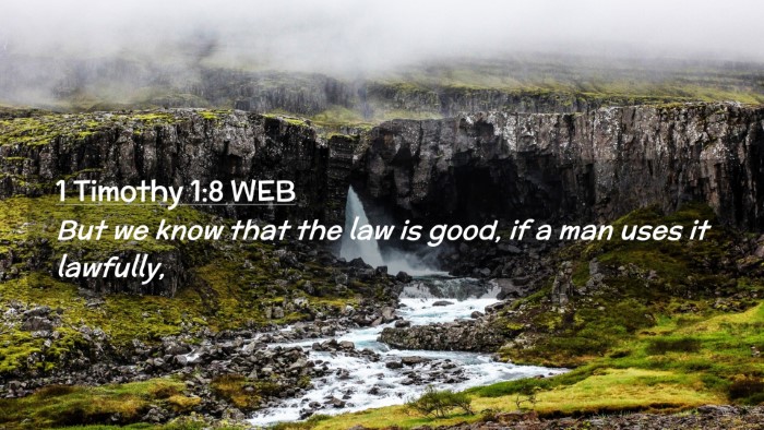 Picture 02 - 1 Timothy 1:8 WEB Desktop Wallpaper - But we know that the law is good, if a man uses - Desktop Bible Verse Wallpaper