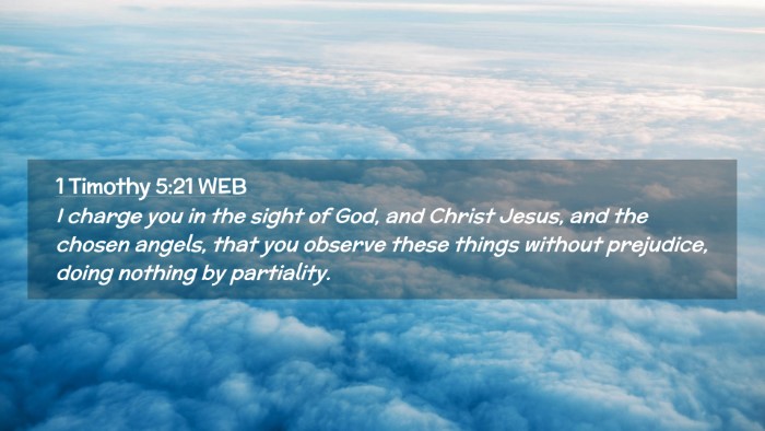 Picture 02 - 1 Timothy 5:21 WEB Desktop Wallpaper - I charge you in the sight of God, and Christ - Desktop Bible Verse Wallpaper