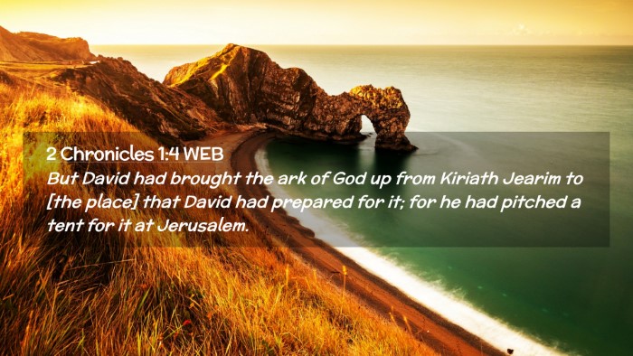 Picture 02 - 2 Chronicles 1:4 WEB Desktop Wallpaper - But David had brought the ark of God up from - Desktop Bible Verse Wallpaper
