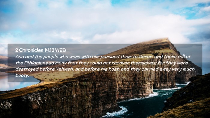 Picture 02 - 2 Chronicles 14:13 WEB Desktop Wallpaper - Asa and the people who were with him pursued them - Desktop Bible Verse Wallpaper