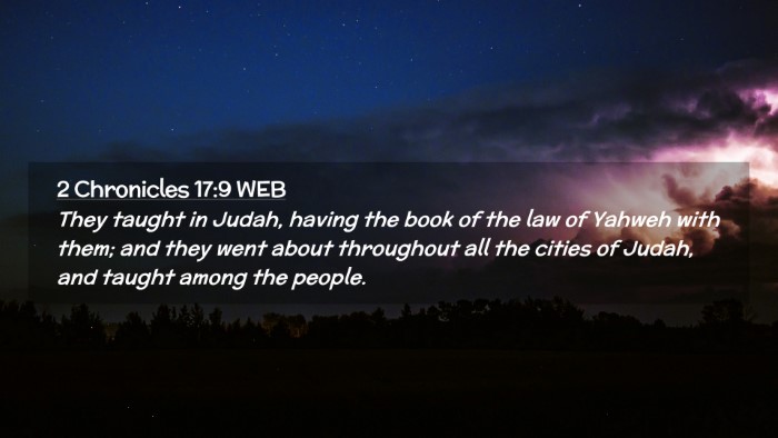 Picture 02 - 2 Chronicles 17:9 WEB Desktop Wallpaper - They taught in Judah, having the book of the law - Desktop Bible Verse Wallpaper