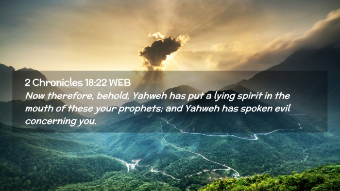 Picture 02 - 2 Chronicles 18:22 WEB Desktop Wallpaper - Now therefore, behold, Yahweh has put a lying - Desktop Bible Verse Wallpaper