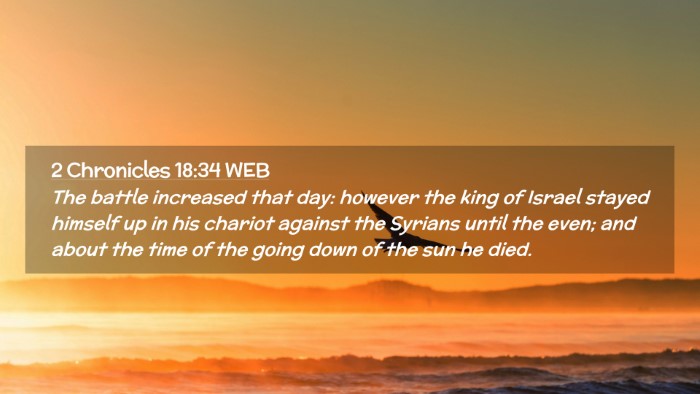 Picture 02 - 2 Chronicles 18:34 WEB Desktop Wallpaper - The battle increased that day: however the king - Desktop Bible Verse Wallpaper