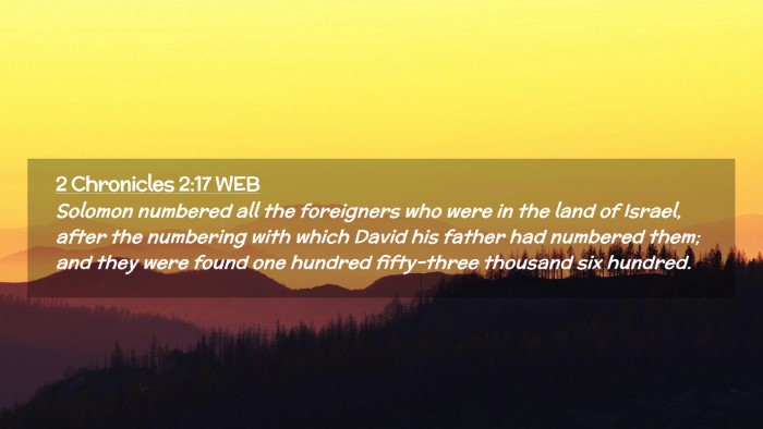 Picture 02 - 2 Chronicles 2:17 WEB Desktop Wallpaper - Solomon numbered all the foreigners who were in - Desktop Bible Verse Wallpaper