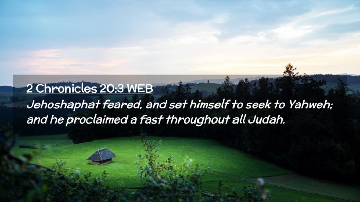 Picture 02 - 2 Chronicles 20:3 WEB Desktop Wallpaper - Jehoshaphat feared, and set himself to seek to - Desktop Bible Verse Wallpaper