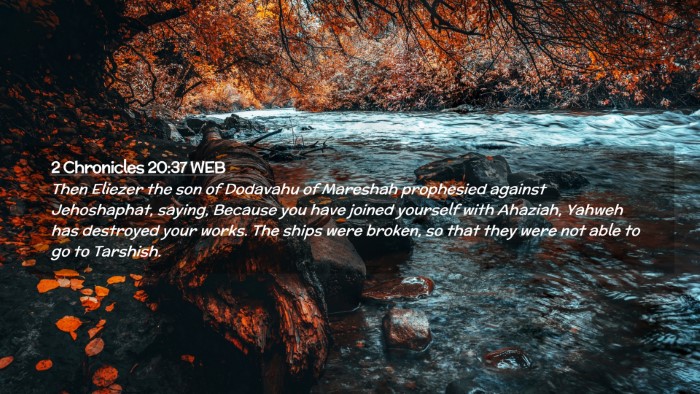 Picture 02 - 2 Chronicles 20:37 WEB Desktop Wallpaper - Then Eliezer the son of Dodavahu of Mareshah - Desktop Bible Verse Wallpaper