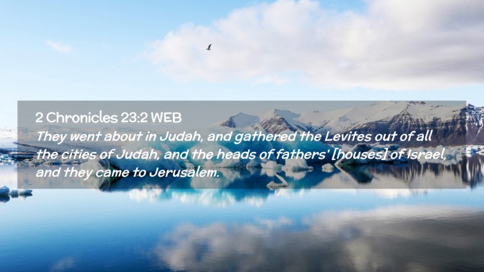 Picture 02 - 2 Chronicles 23:2 WEB Desktop Wallpaper - They went about in Judah, and gathered the - Desktop Bible Verse Wallpaper