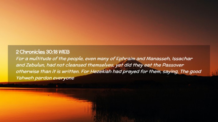 Picture 02 - 2 Chronicles 30:18 WEB Desktop Wallpaper - For a multitude of the people, even many of - Desktop Bible Verse Wallpaper