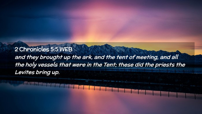 Picture 02 - 2 Chronicles 5:5 WEB Desktop Wallpaper - and they brought up the ark, and the tent of - Desktop Bible Verse Wallpaper