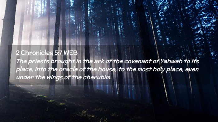Picture 02 - 2 Chronicles 5:7 WEB Desktop Wallpaper - The priests brought in the ark of the covenant of - Desktop Bible Verse Wallpaper