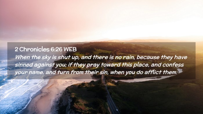 Picture 02 - 2 Chronicles 6:26 WEB Desktop Wallpaper - When the sky is shut up, and there is no rain, - Desktop Bible Verse Wallpaper