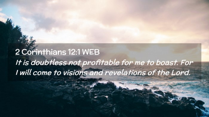 Picture 02 - 2 Corinthians 12:1 WEB Desktop Wallpaper - It is doubtless not profitable for me to boast. - Desktop Bible Verse Wallpaper