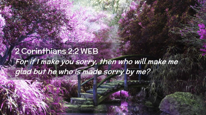 Picture 02 - 2 Corinthians 2:2 WEB Desktop Wallpaper - For if I make you sorry, then who will make me - Desktop Bible Verse Wallpaper