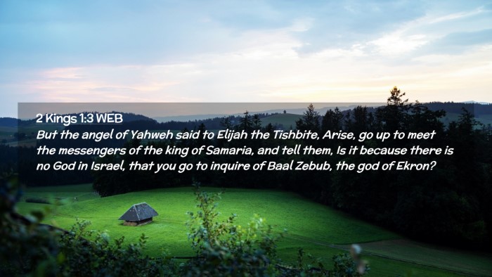Picture 02 - 2 Kings 1:3 WEB Desktop Wallpaper - But the angel of Yahweh said to Elijah the - Desktop Bible Verse Wallpaper